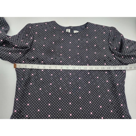 Saks Fifth Avenue David Hayes Silk Polka Dot Midi Vintage Dress Size 8 - Picture 13 of 14